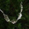 Collier feuilles en argent recyclé. Bijou fait main nature