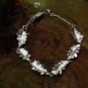 Bracelet feuilles en argent recyclé. Bijou fait main nature