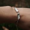 Bracelet feuilles en argent recyclé. Bijou fait main nature