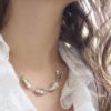 Collier feuilles en argent recyclé. Bijou fait main nature