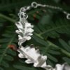 Bracelet feuilles en argent recyclé. Bijou fait main nature